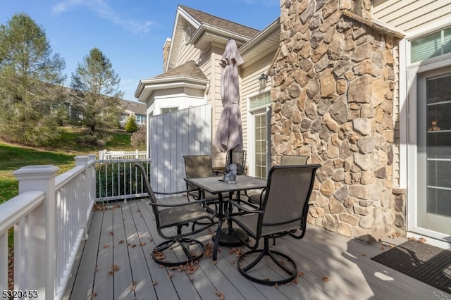 view of wooden deck