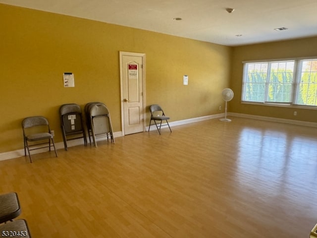 interior space with light wood-type flooring