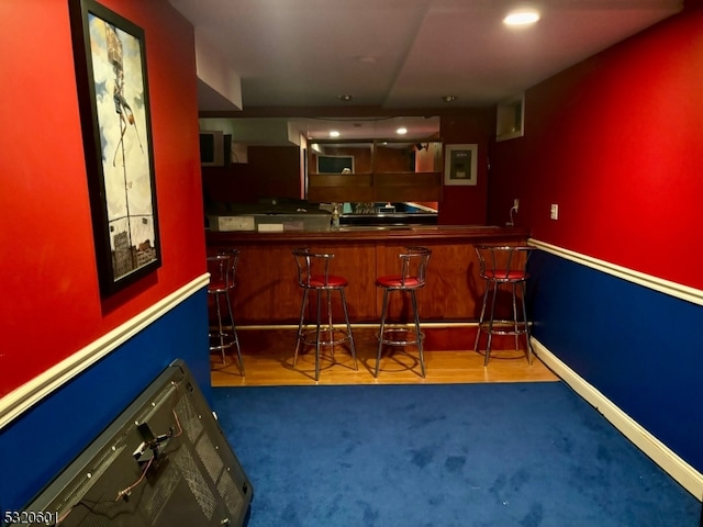 bar featuring carpet