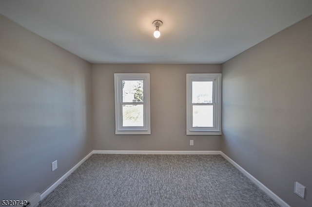 view of carpeted empty room