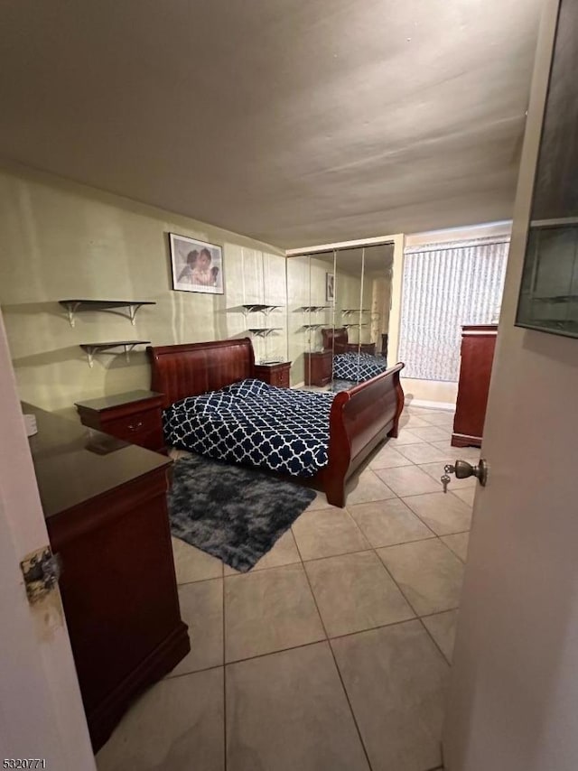 view of tiled bedroom