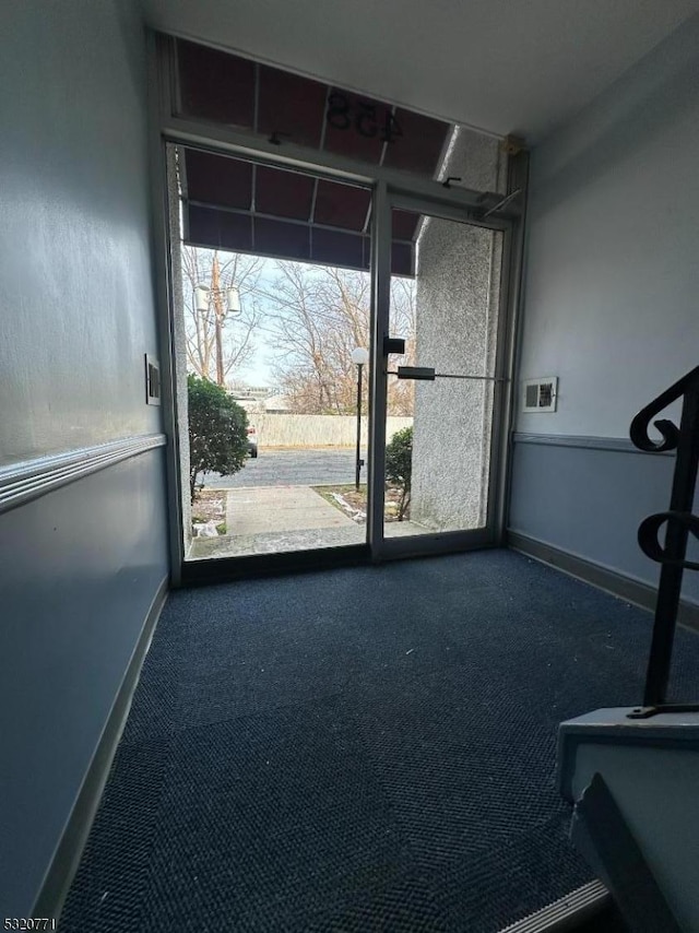 interior space featuring carpet floors