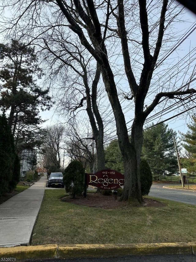 view of community sign