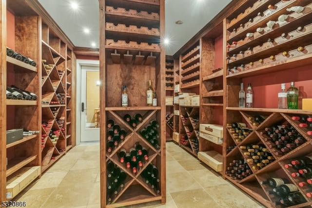 view of wine room