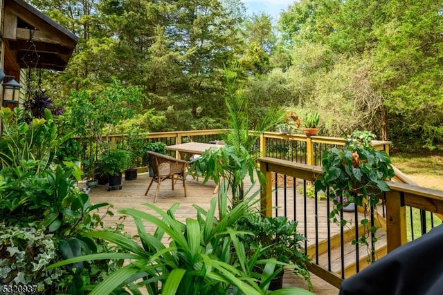 view of wooden deck