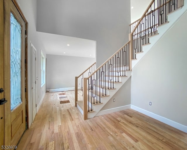 entryway featuring light wood-type flooring