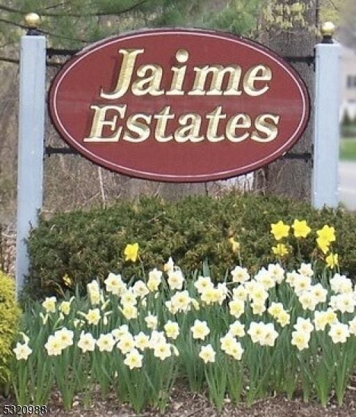 view of community sign