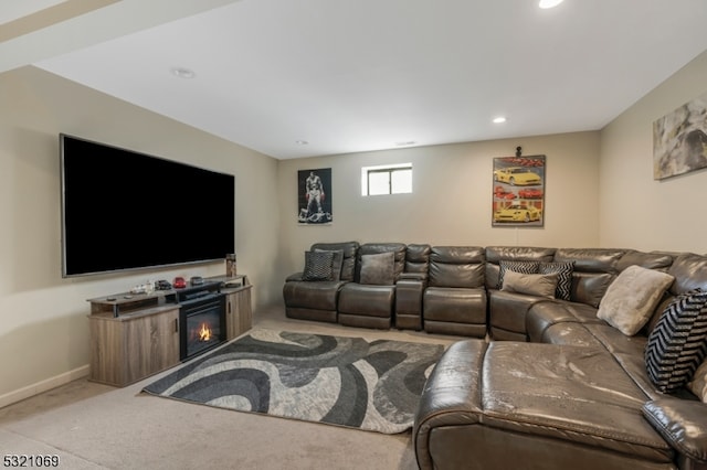 view of carpeted living room