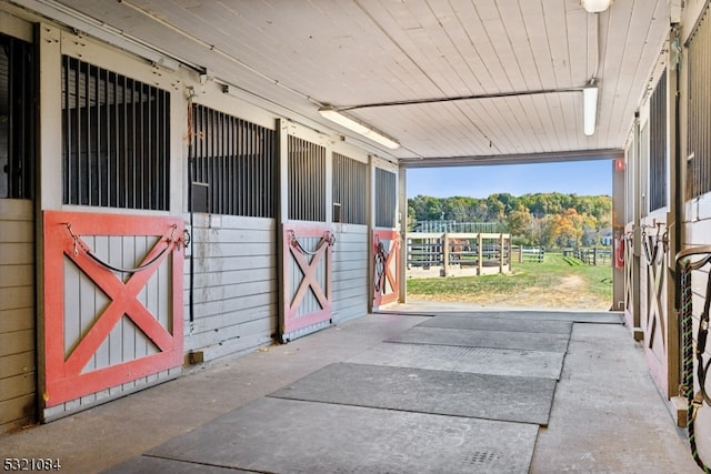 view of horse barn