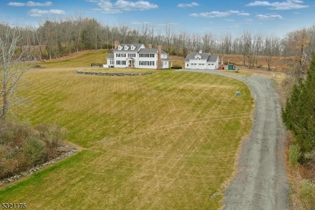 drone / aerial view featuring a rural view