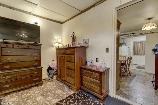 bedroom featuring ornamental molding