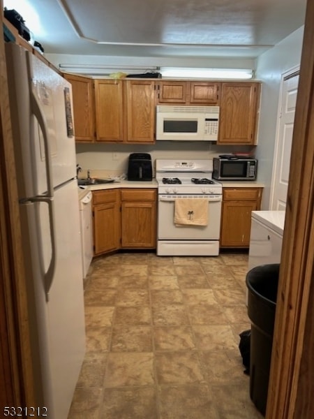 kitchen with white appliances