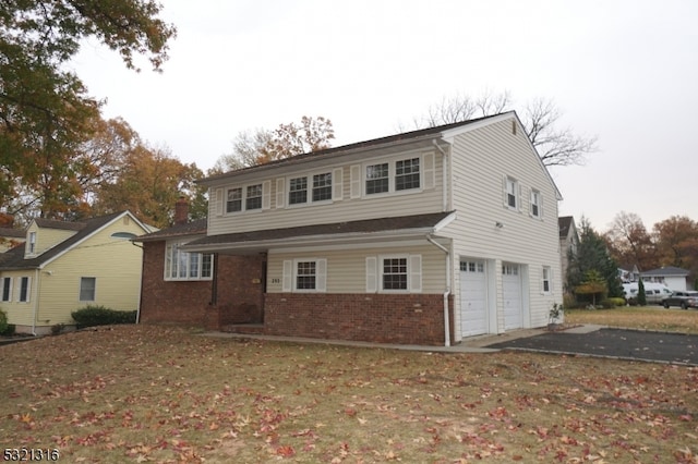 view of property featuring a garage