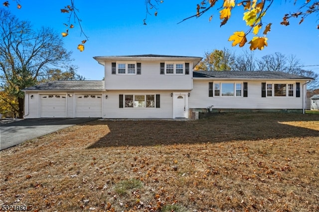 tri-level home with a garage