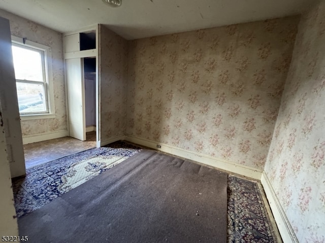 view of spare room