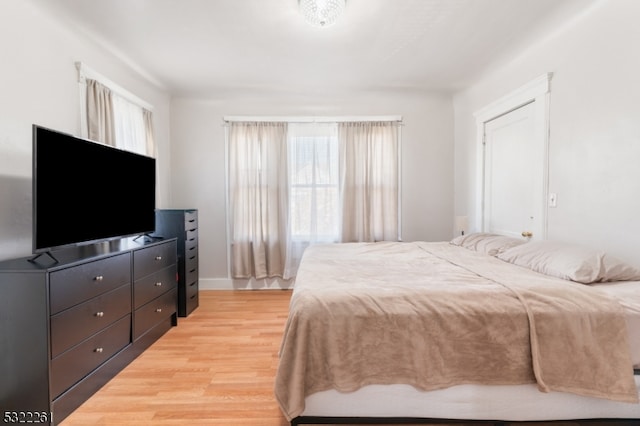 bedroom featuring light hardwood / wood-style floors