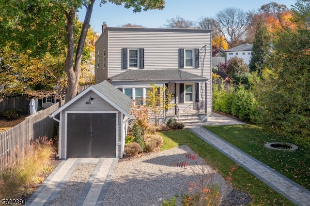 view of property with a porch