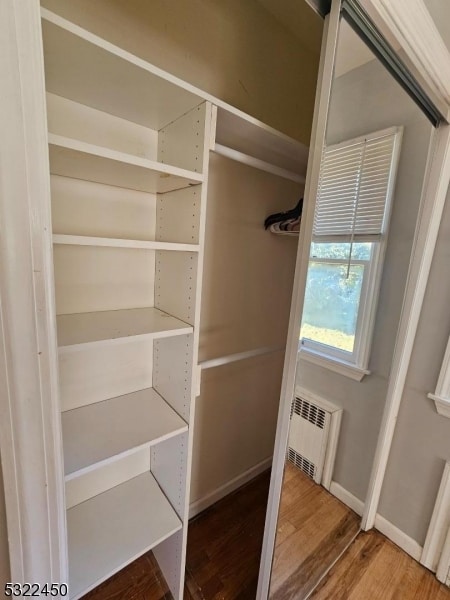 closet with radiator