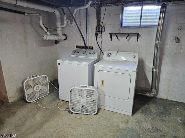 laundry room featuring washer and clothes dryer