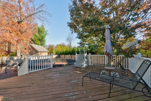 view of wooden deck