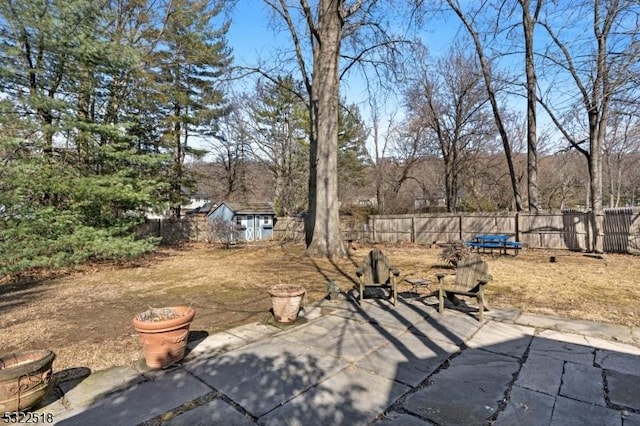 view of patio with fence