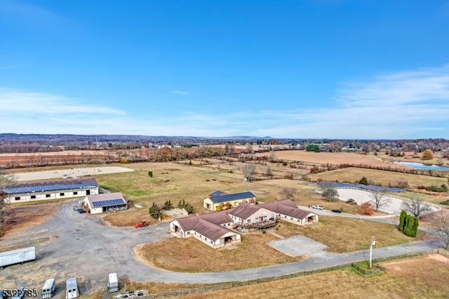 drone / aerial view featuring a rural view