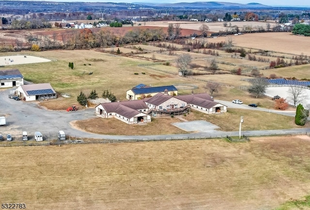 drone / aerial view with a rural view