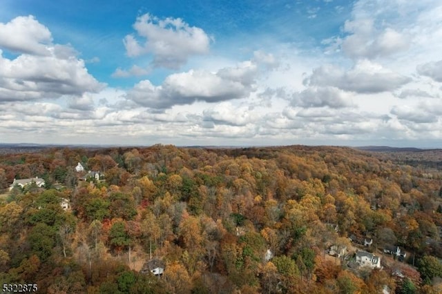 aerial view featuring a view of trees