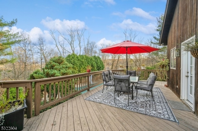 view of wooden terrace