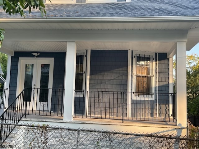 exterior space with covered porch