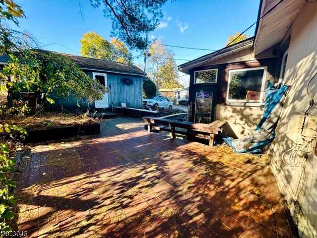 view of patio with a deck