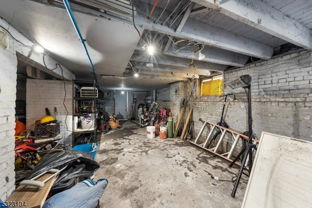 view of basement