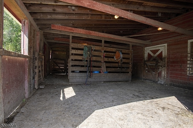 view of horse barn