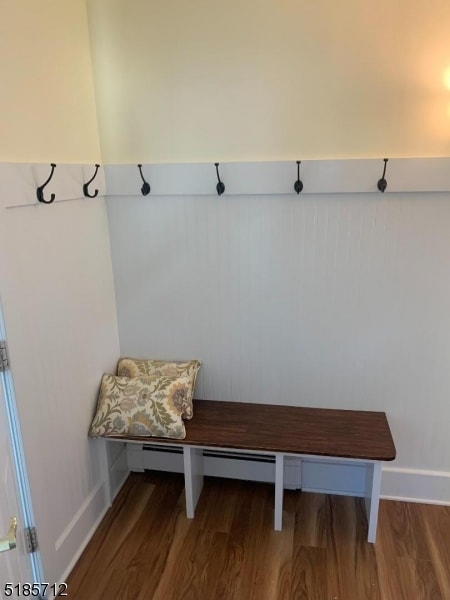 mudroom featuring hardwood / wood-style floors