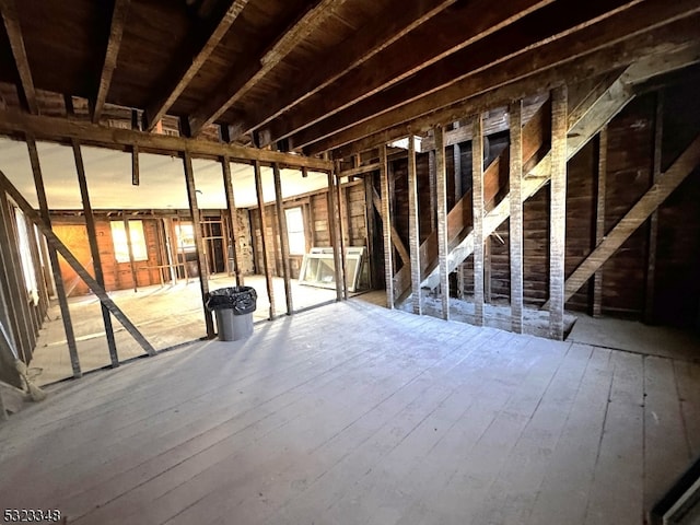 view of attic