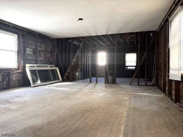 miscellaneous room with hardwood / wood-style flooring