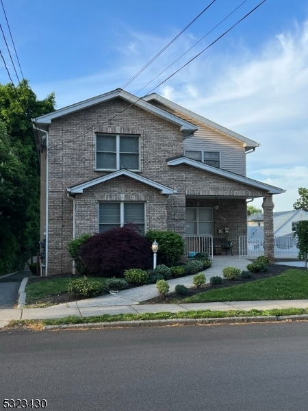 front facade with covered porch