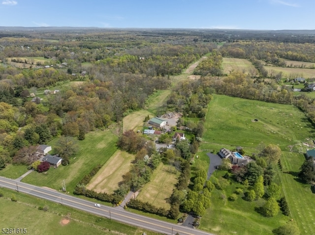 bird's eye view featuring a rural view