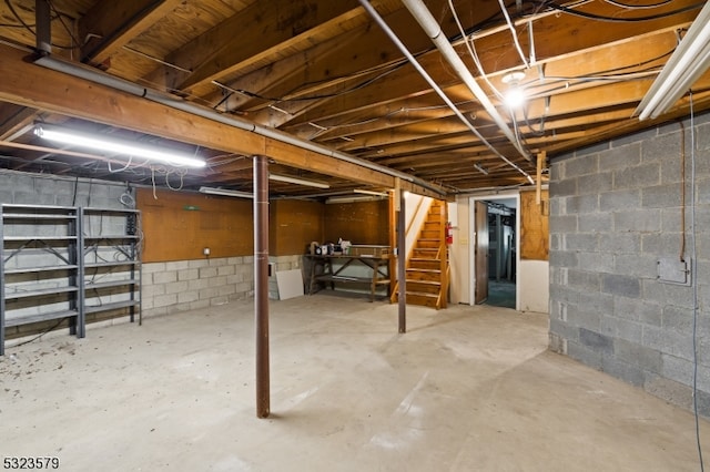 view of basement