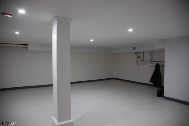 view of basement