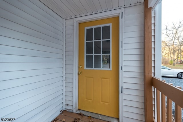 view of doorway to property