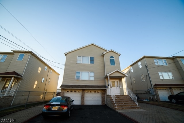 view of front facade with a garage