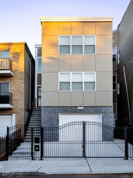 view of building exterior with a garage