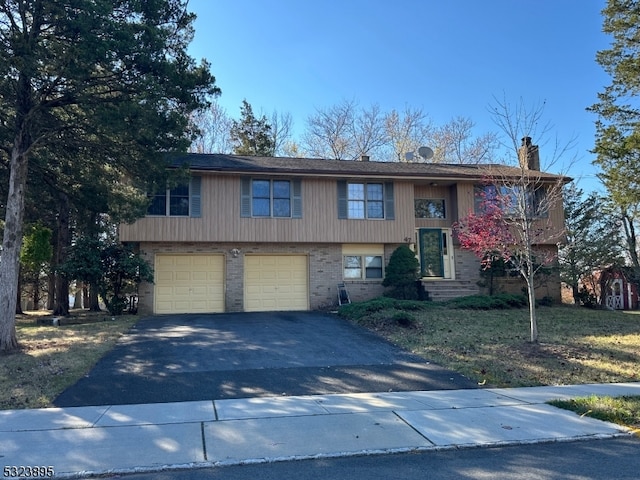 raised ranch with a garage