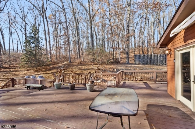 view of patio with a wooden deck