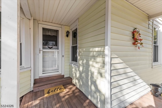 view of doorway to property