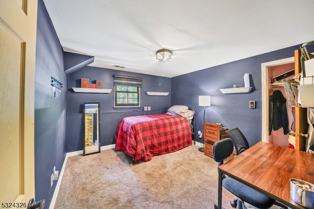 view of carpeted bedroom