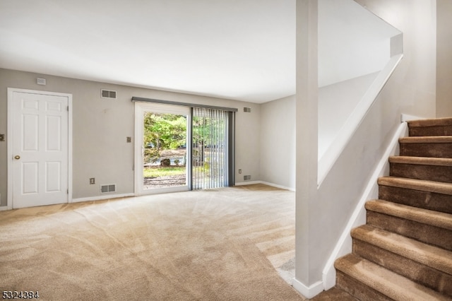 interior space with light colored carpet