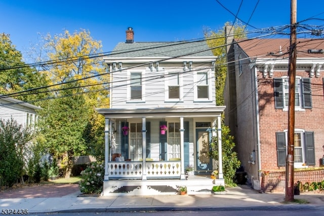 view of front of property with a porch