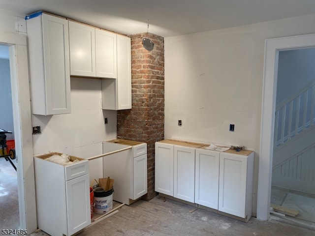 kitchen with white cabinetry